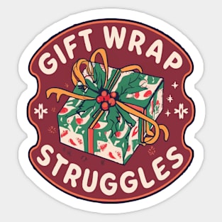 Gift wrap struggles Sticker